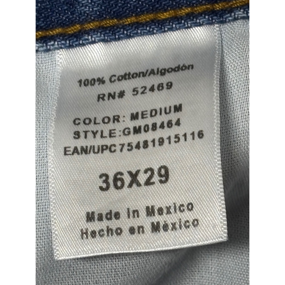 Used George Mens Regular Fit Jeans Medium Wash Blue Denim Sz 36x29 Excellent Con - Picture 4 of 4